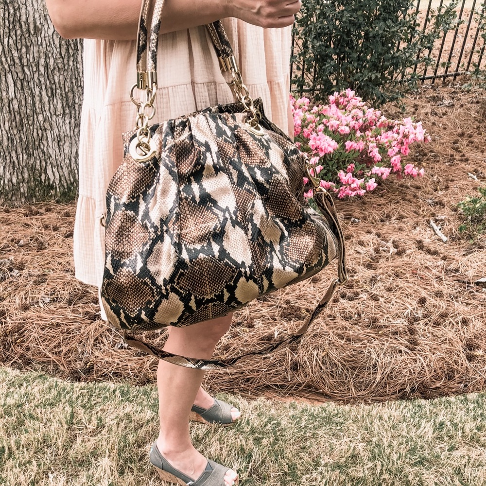 Cynthia Rowley Python Leather Purse - image 1